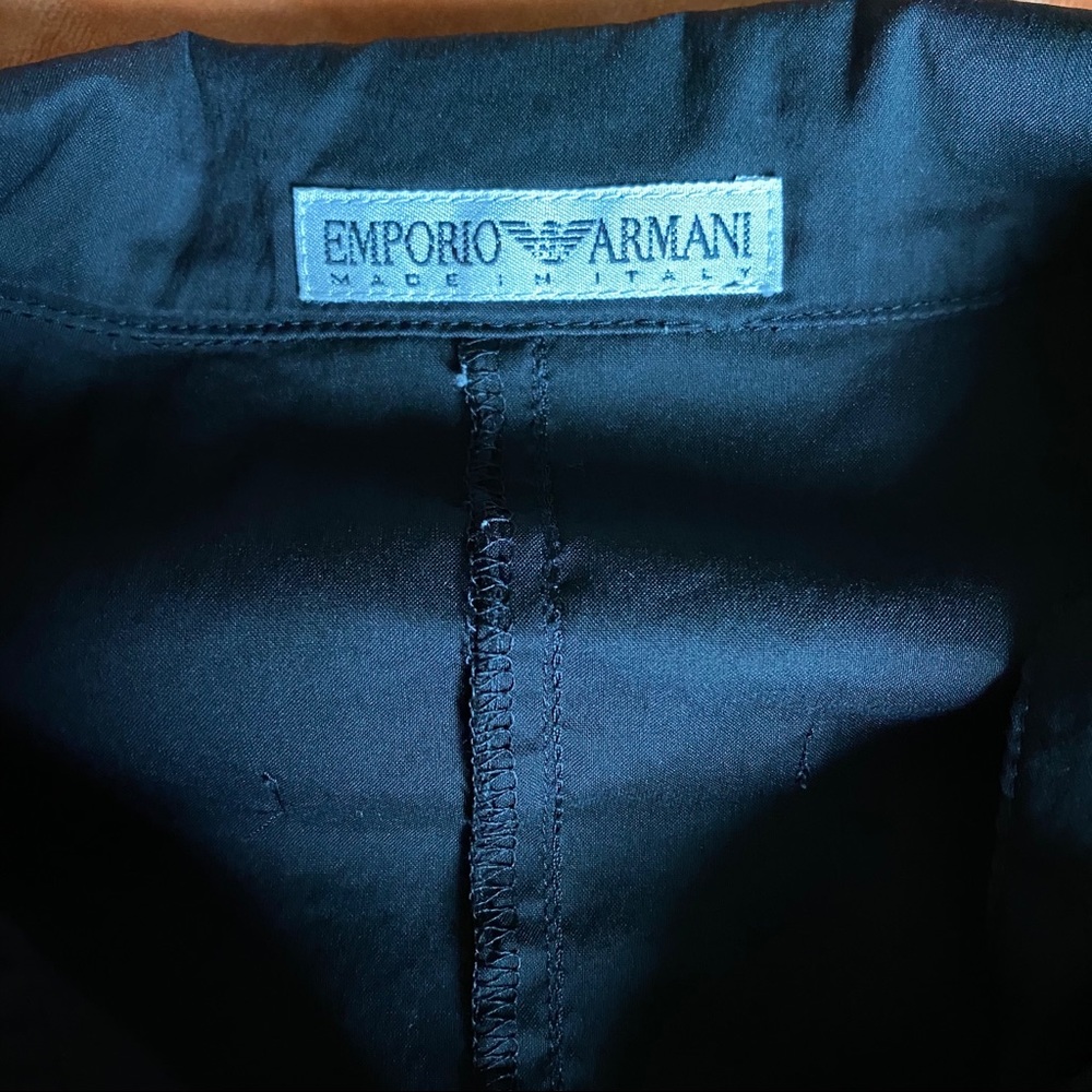 Women’s Emporio Armani black snap closure shirt 44 - Picture 10 of 14